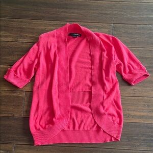 89th & Madison Pink Cardigan Sweater Lightweight Knit